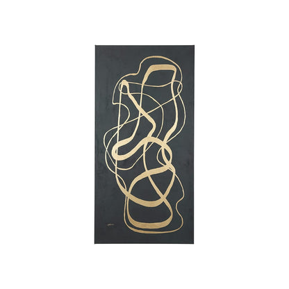 Mercana - Free Lines Dark Green by a Canvas Print - 102253-S view 1