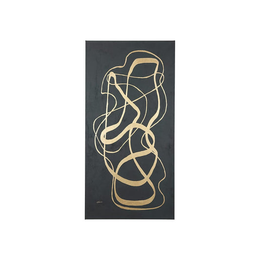 Mercana - Free Lines Dark Green by a Canvas Print - 102253-S view 1