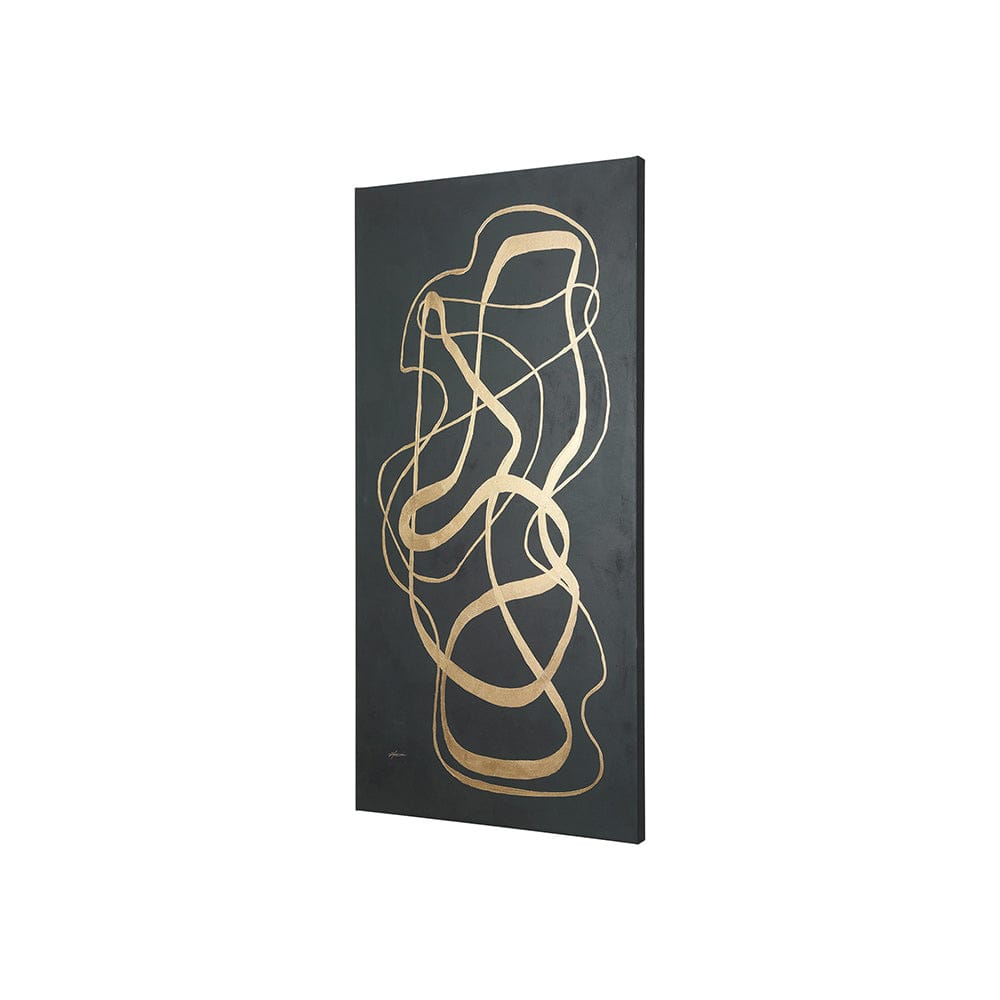 Mercana - Free Lines Dark Green by a Canvas Print - 102253-S view 2