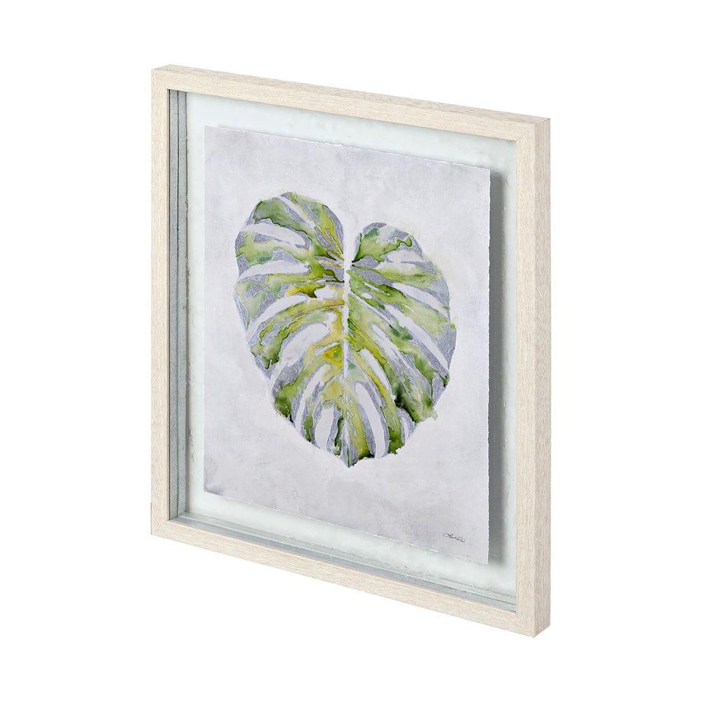 Mercana - Fresh Unfolds I by Leah Rei a Hand Embellished Textured Framed Art Print Matted under Glass - 12396 view 1