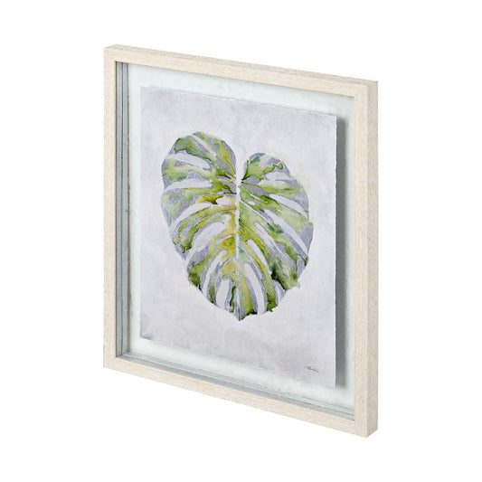 Mercana - Fresh Unfolds I by Leah Rei a Hand Embellished Textured Framed Art Print Matted under Glass - 12396 view 1