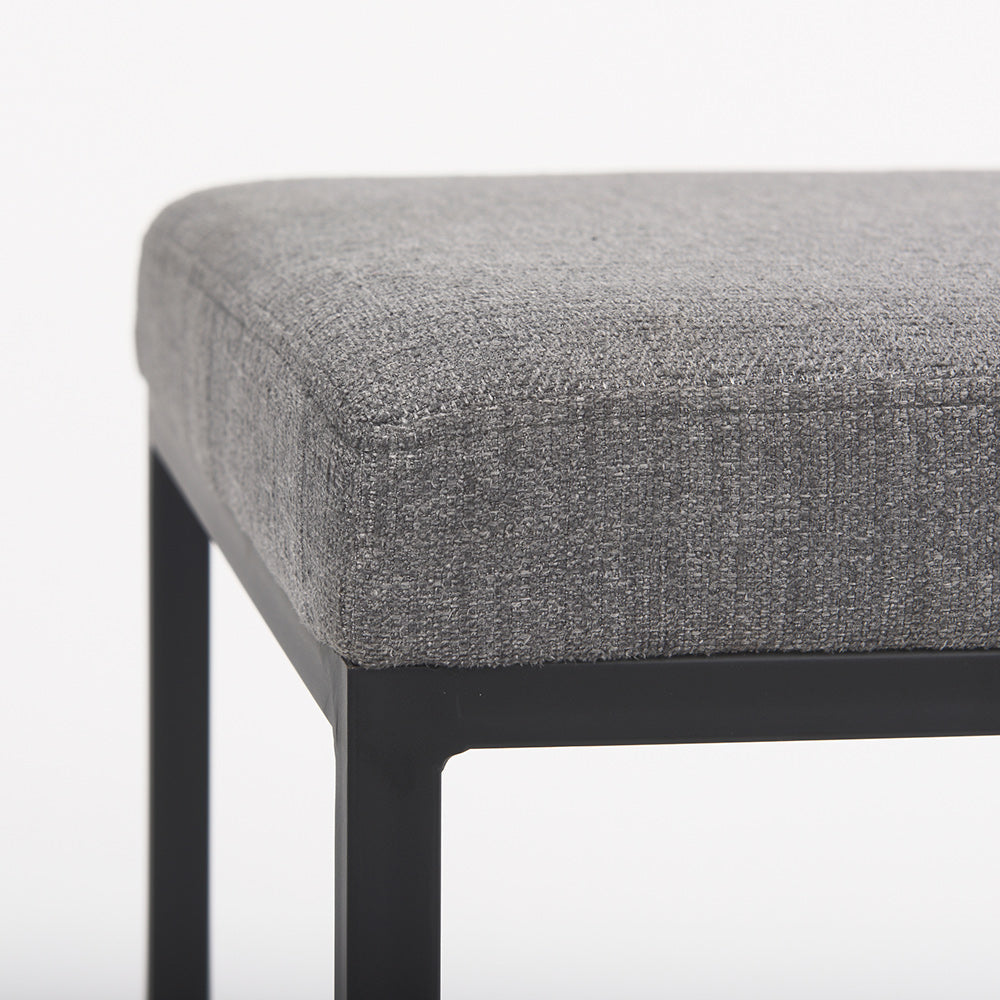 Mercana - Frodo 16.5L x 16.5W x 26.4H Gray Fabric Seat W/Black Iron Frame Counter Stool - 69574 view 6