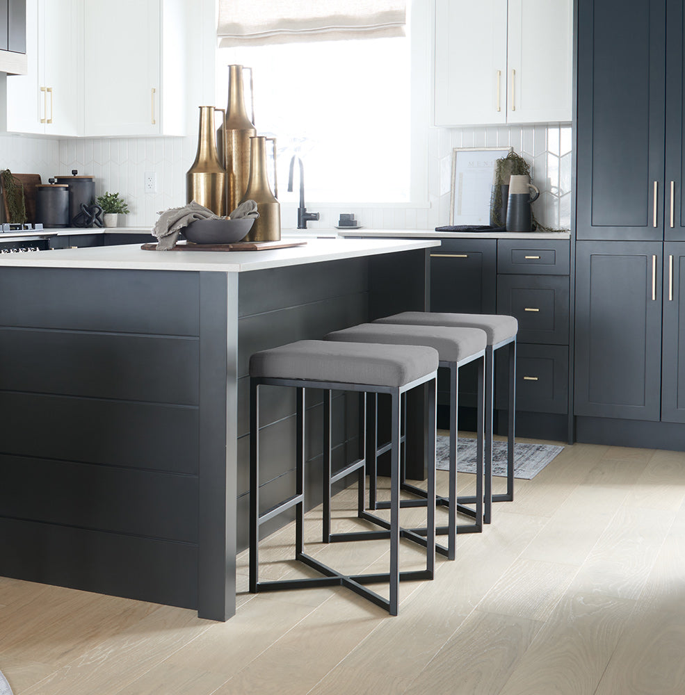 Mercana - Frodo 16.5L x 16.5W x 26.4H Gray Fabric Seat W/Black Iron Frame Counter Stool - 69574 view 11