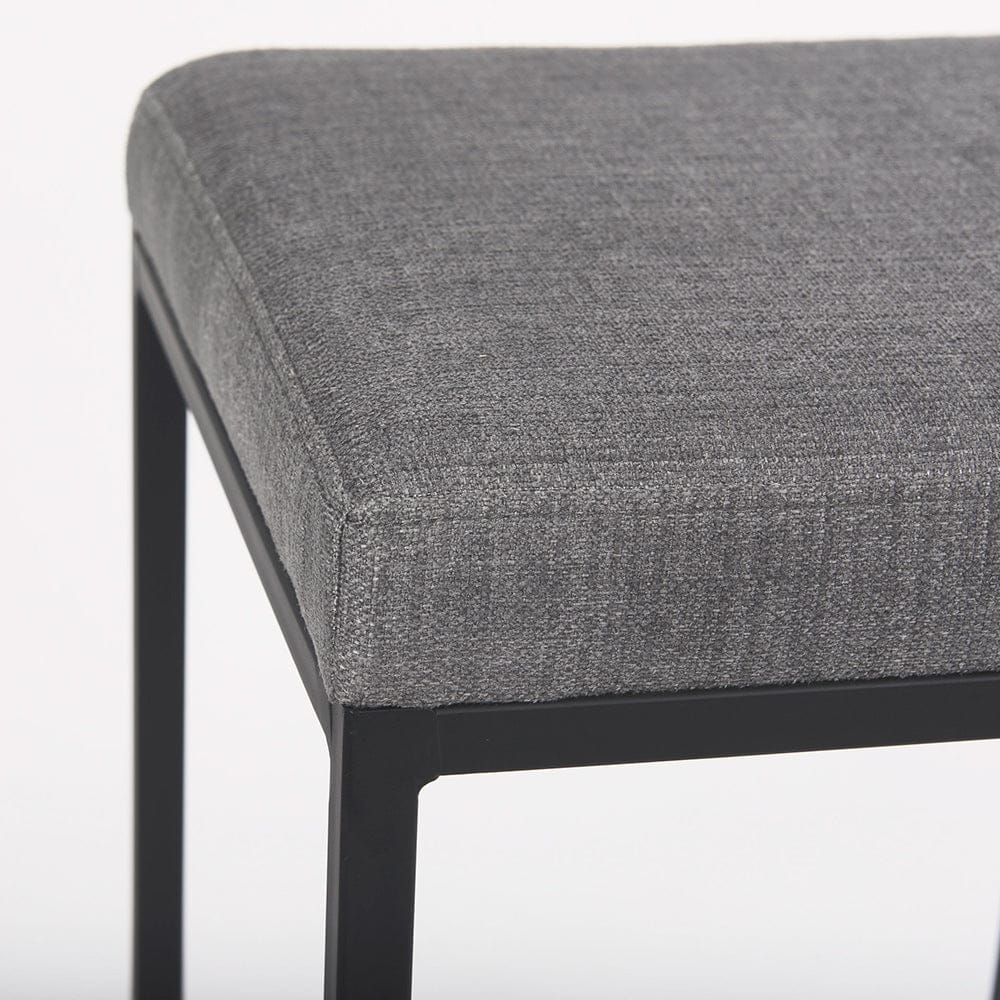 Mercana - Frodo 16.5L x 16.5W x 29.75H Gray Fabric Seat W/Black Iron Frame Bar Stool - 69575 view 6