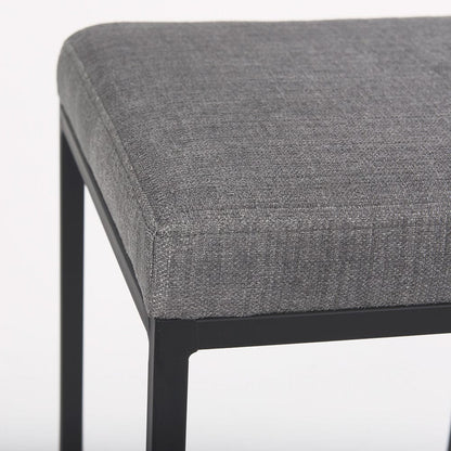 Mercana - Frodo 16.5L x 16.5W x 29.75H Gray Fabric Seat W/Black Iron Frame Bar Stool - 69575 view 6