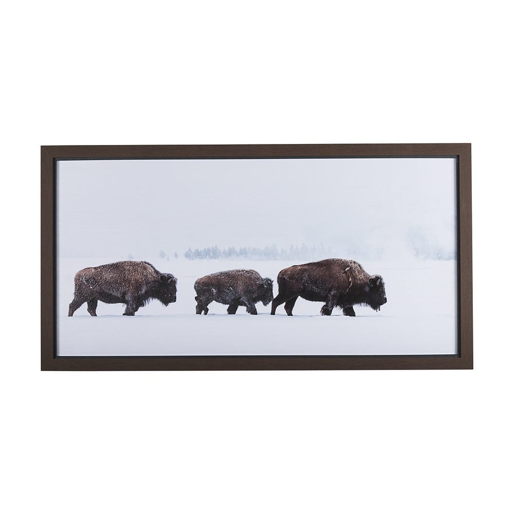 Mercana - Frozen Trek by Mercana Studio a Hand Embellished Textured Framed Art Print Matted under Glass - 14778 view 1