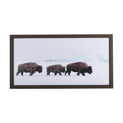 Mercana - Frozen Trek by Mercana Studio a Hand Embellished Textured Framed Art Print Matted under Glass - 14778 view 1