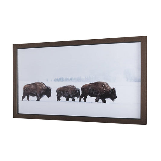 Mercana - Frozen Trek by Mercana Studio a Hand Embellished Textured Framed Art Print Matted under Glass - 14778 view 2