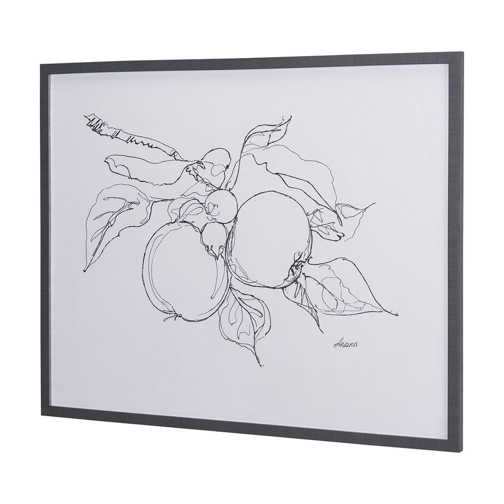 Mercana - Fruit Sketch Apple by Mercana Studio a Hand Embellished Textured Framed Art Print - 14338 view 2