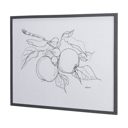 Mercana - Fruit Sketch Apple by Mercana Studio a Hand Embellished Textured Framed Art Print - 14338 view 2