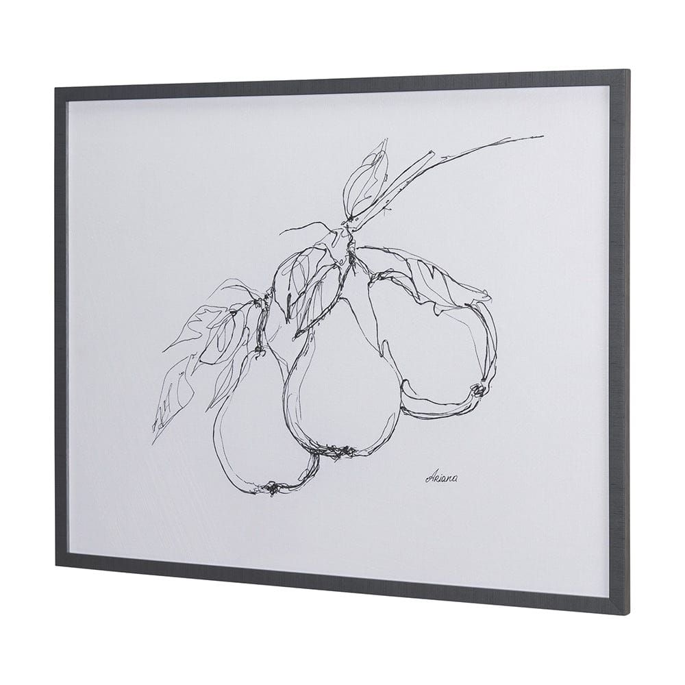Mercana - Fruit Sketch Pear by Mercana Studio a Hand Embellished Textured Framed Art Print - 14339 view 2