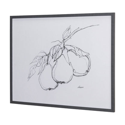 Mercana - Fruit Sketch Pear by Mercana Studio a Hand Embellished Textured Framed Art Print - 14339 view 2