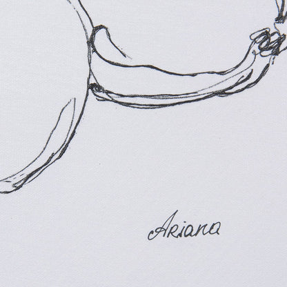 Mercana - Fruit Sketch Pear by Mercana Studio a Hand Embellished Textured Framed Art Print - 14339 view 6