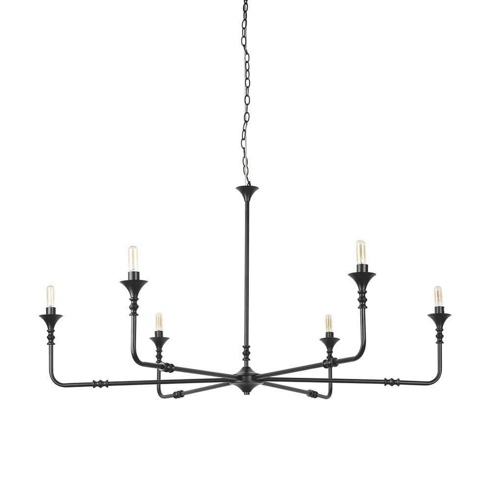 Mercana - Gabriel Large Matte Black Chandelier - 70695_CLOSEOUT view 1