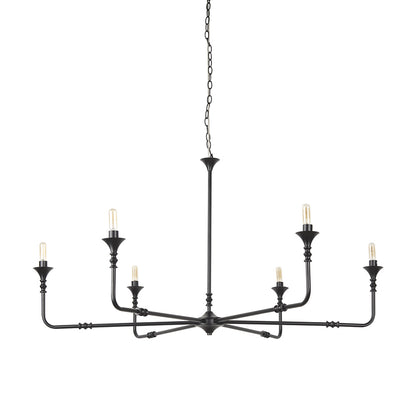 Mercana - Gabriel Large Matte Black Chandelier - 70695_CLOSEOUT view 1