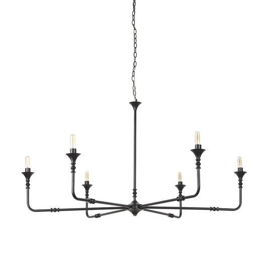 Mercana - Gabriel Large Matte Black Chandelier - 70695_CLOSEOUT view 1
