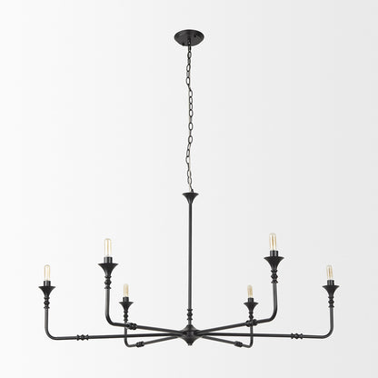 Mercana - Gabriel Large Matte Black Chandelier - 70695_CLOSEOUT view 2