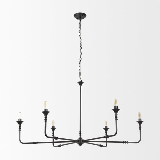 Mercana - Gabriel Large Matte Black Chandelier - 70695_CLOSEOUT view 2
