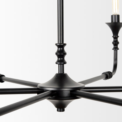 Mercana - Gabriel Large Matte Black Chandelier - 70695_CLOSEOUT view 6