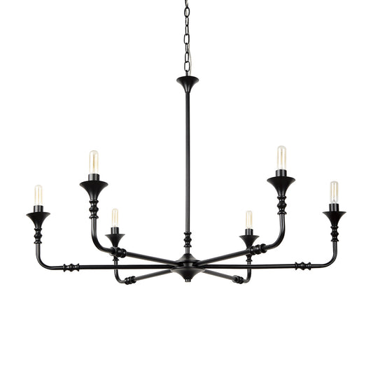 Mercana - Gabriel Small Matte Black Chandelier - 70694_CLOSEOUT view 1