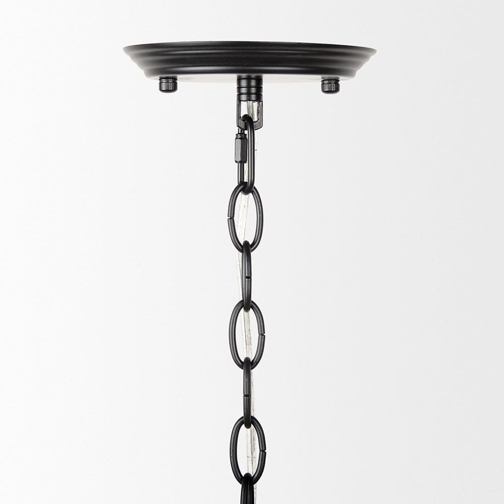 Mercana - Gabriel Small Matte Black Chandelier - 70694_CLOSEOUT view 3