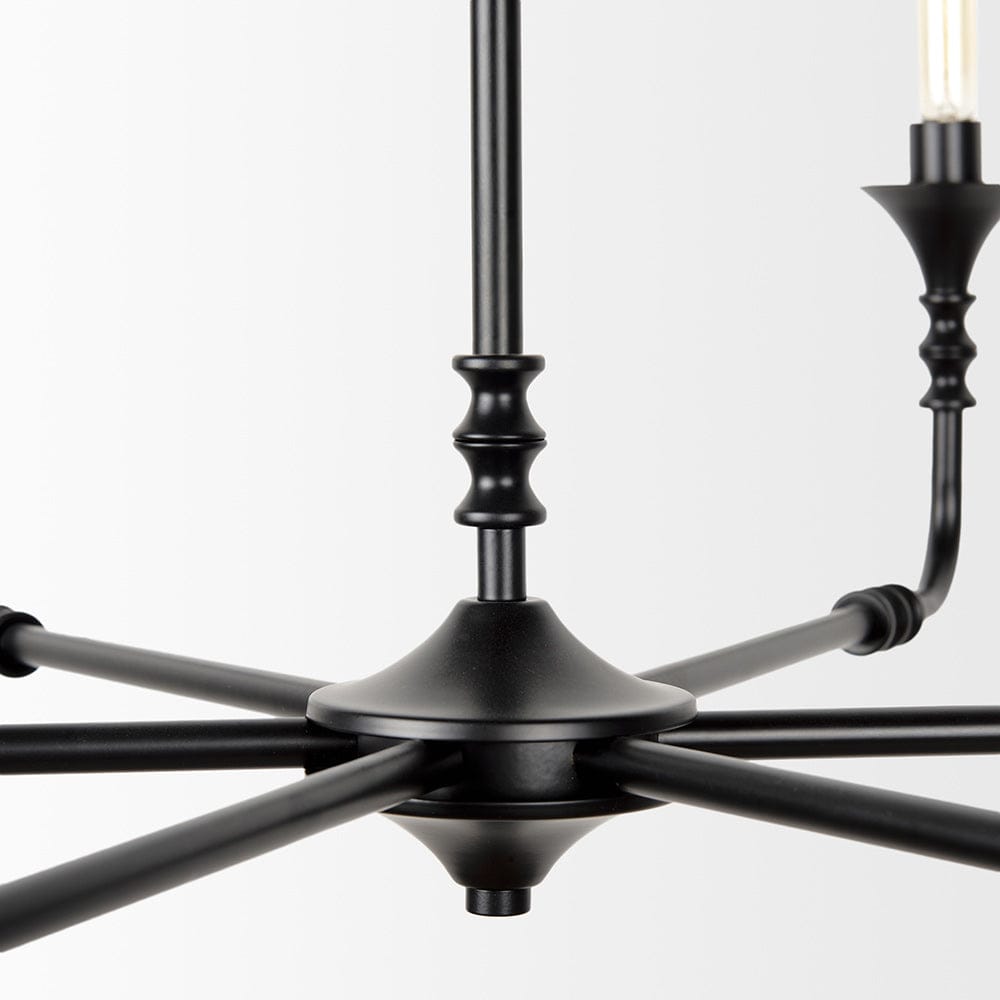 Mercana - Gabriel Small Matte Black Chandelier - 70694_CLOSEOUT view 6