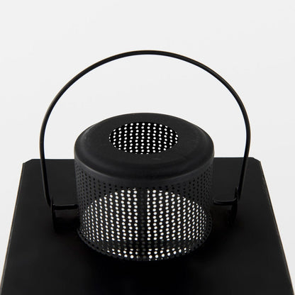 Mercana - Gamfield 6.1L x 6.1W x 10.6H Small Black Metal and Glass Lantern - 68831 view 6