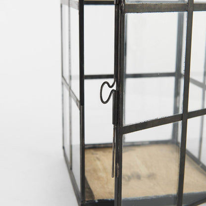Mercana - Gamfield 6.1L x 6.1W x 13.4H Medium Black Metal and Glass Lantern - 68832 view 7