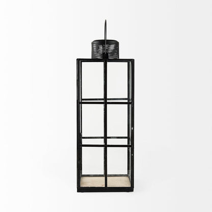 Mercana - Gamfield 6.1L x 6.1W x 16.7H Large Black Metal and Glass Lantern - 68833 view 3