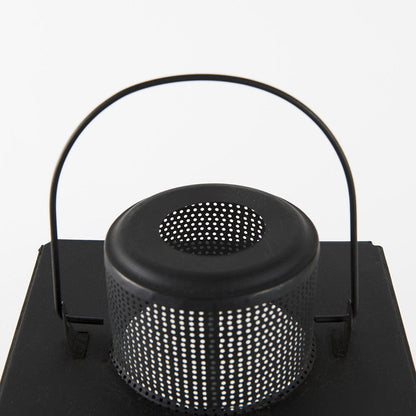 Mercana - Gamfield 6.1L x 6.1W x 16.7H Large Black Metal and Glass Lantern - 68833 view 6