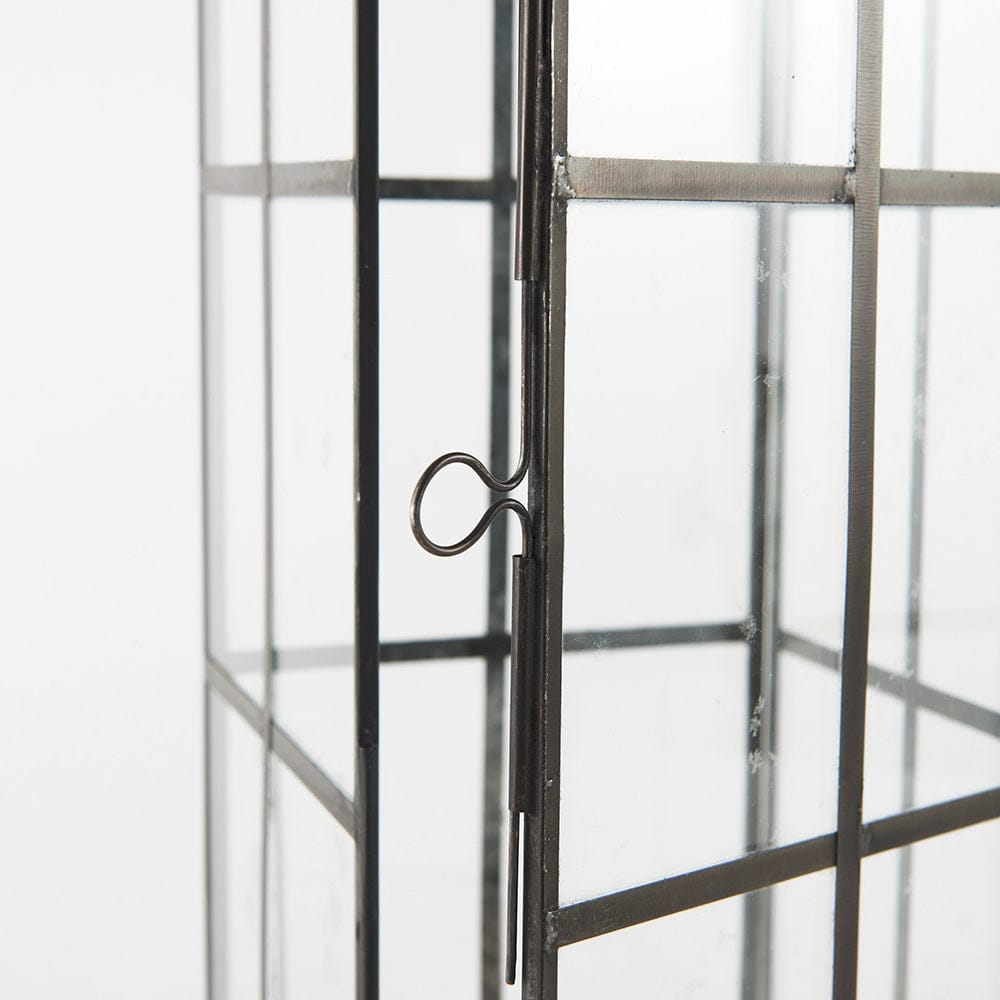 Mercana - Gamfield 6.1L x 6.1W x 16.7H Large Black Metal and Glass Lantern - 68833 view 7