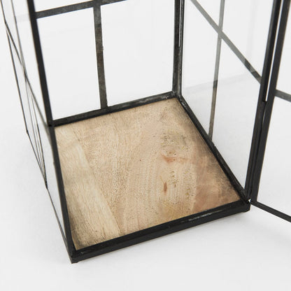 Mercana - Gamfield 6.1L x 6.1W x 16.7H Large Black Metal and Glass Lantern - 68833 view 8
