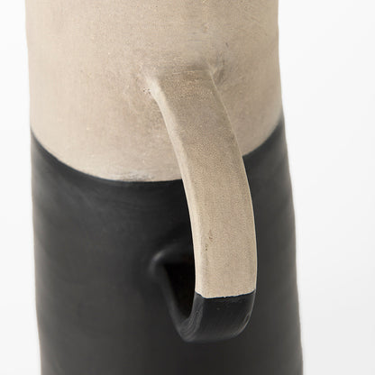 Mercana - Garand Large 18.8H Two-Toned Black/Natural Ceramic Jug - 31063 view 9