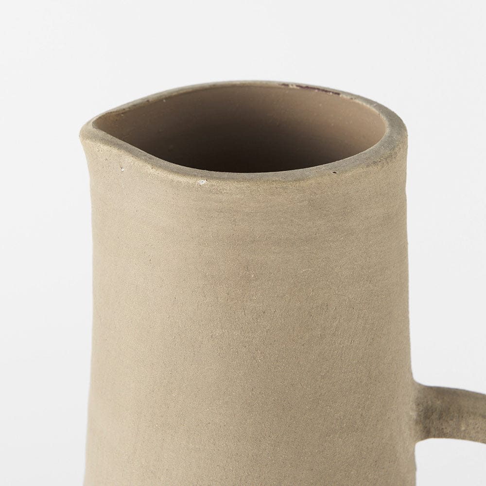 Mercana - Garand Large 18.8H Two-Toned White Natural Ceramic Jug - 31060 view 8