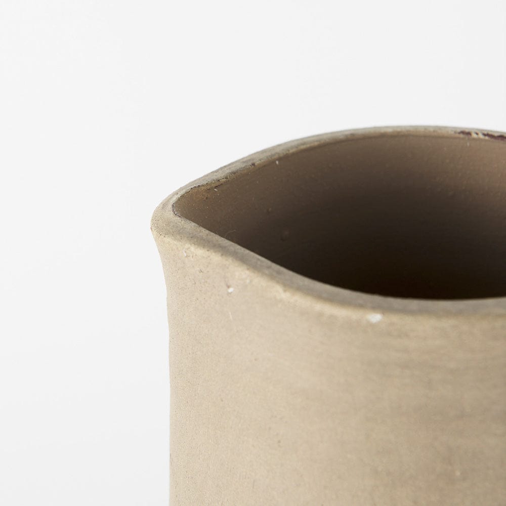 Mercana - Garand Large 18.8H Two-Toned White Natural Ceramic Jug - 31060 view 9