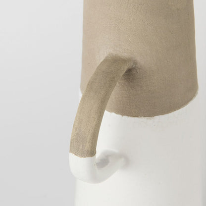 Mercana - Garand Large 18.8H Two-Toned White Natural Ceramic Jug - 31060 view 10