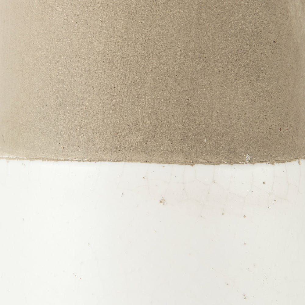 Mercana - Garand Large 18.8H Two-Toned White Natural Ceramic Jug - 31060 view 11