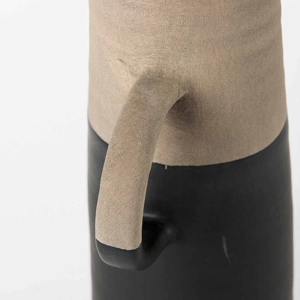 Mercana - Garand Medium 15H Two-Toned Black/Natural Ceramic Jug - 31062 view 10