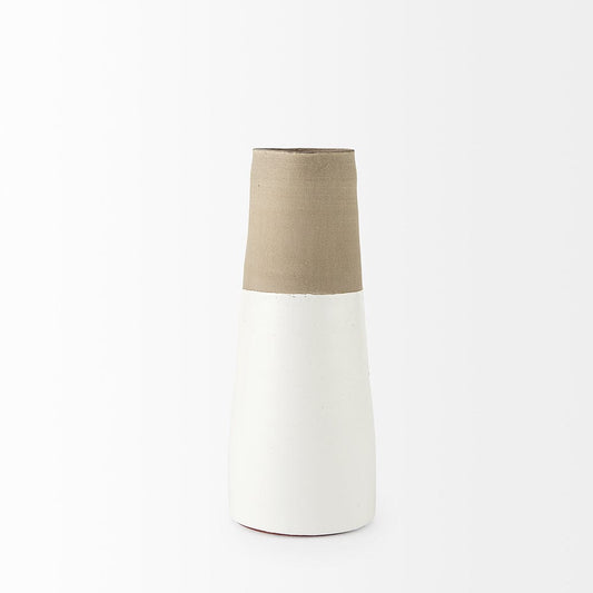 Mercana - Garand Medium 15H Two-Toned White Natural Ceramic Jug - 31059 view 2