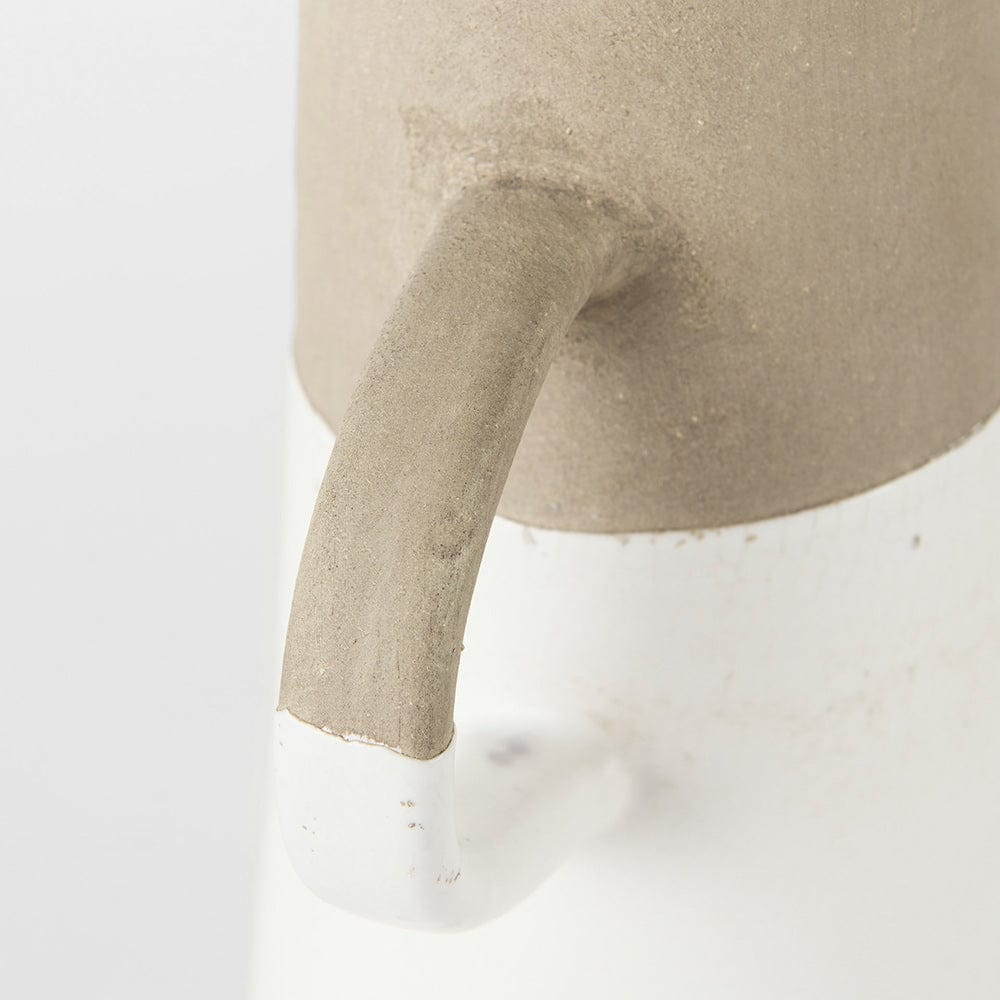 Mercana - Garand Medium 15H Two-Toned White Natural Ceramic Jug - 31059 view 11