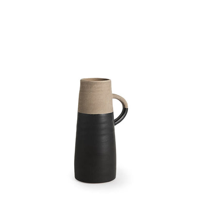 Mercana - Garand Small 13H Two-Toned Black/Natural Ceramic Jug - 31061 view 1