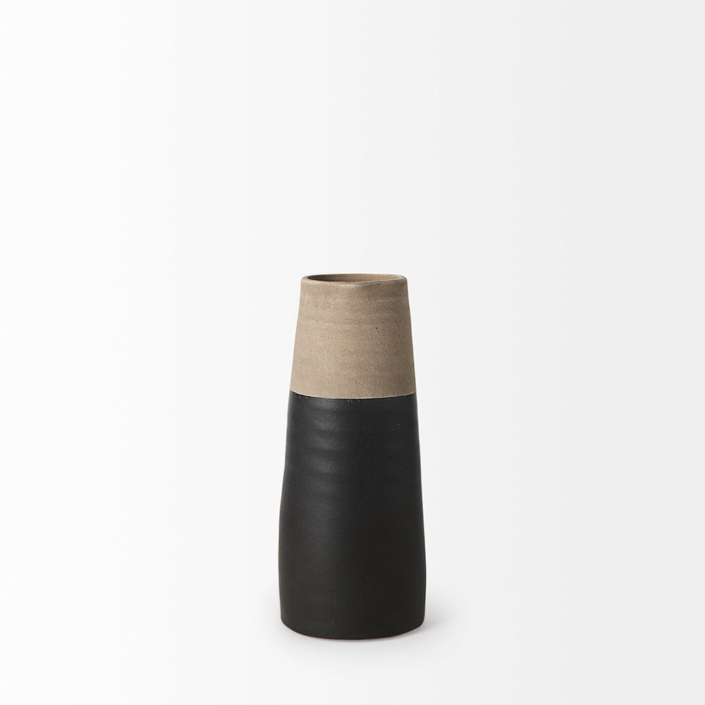 Mercana - Garand Small 13H Two-Toned Black/Natural Ceramic Jug - 31061 view 2
