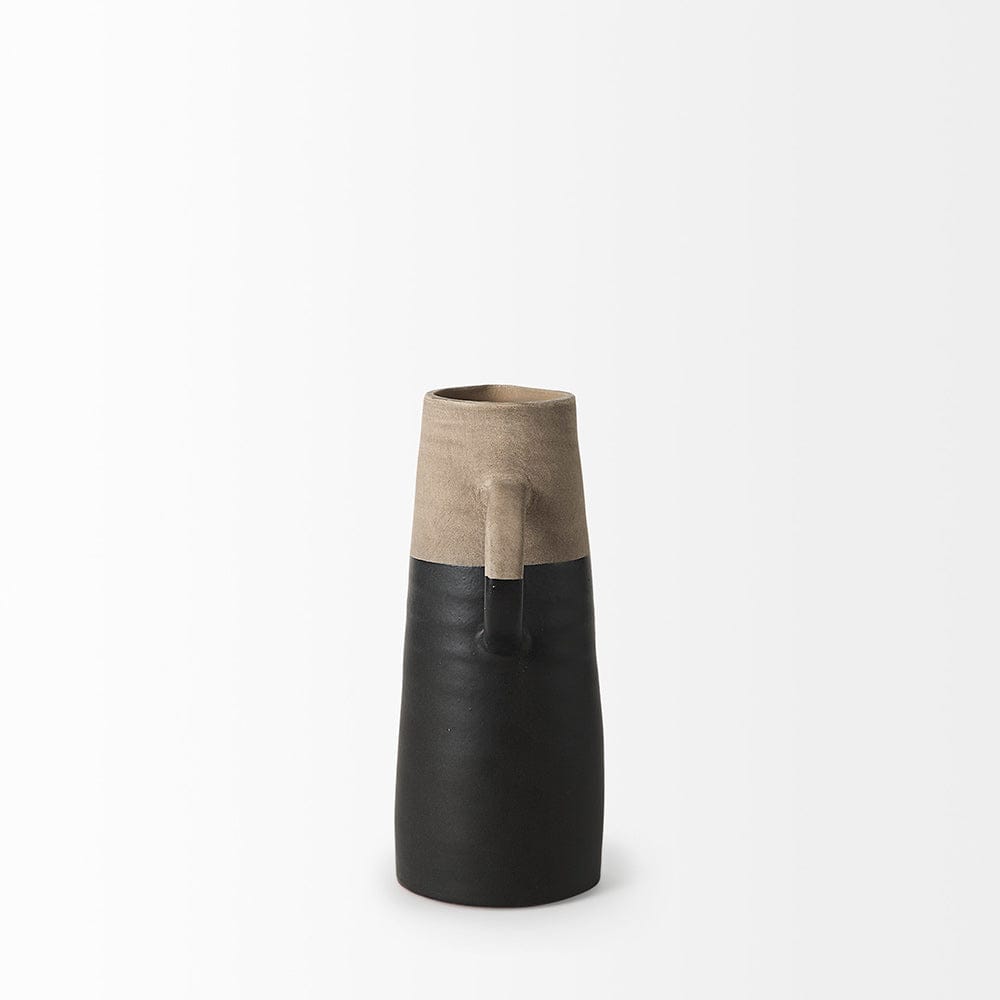 Mercana - Garand Small 13H Two-Toned Black/Natural Ceramic Jug - 31061 view 4