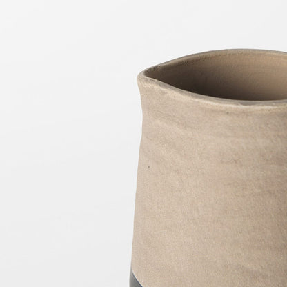 Mercana - Garand Small 13H Two-Toned Black/Natural Ceramic Jug - 31061 view 8