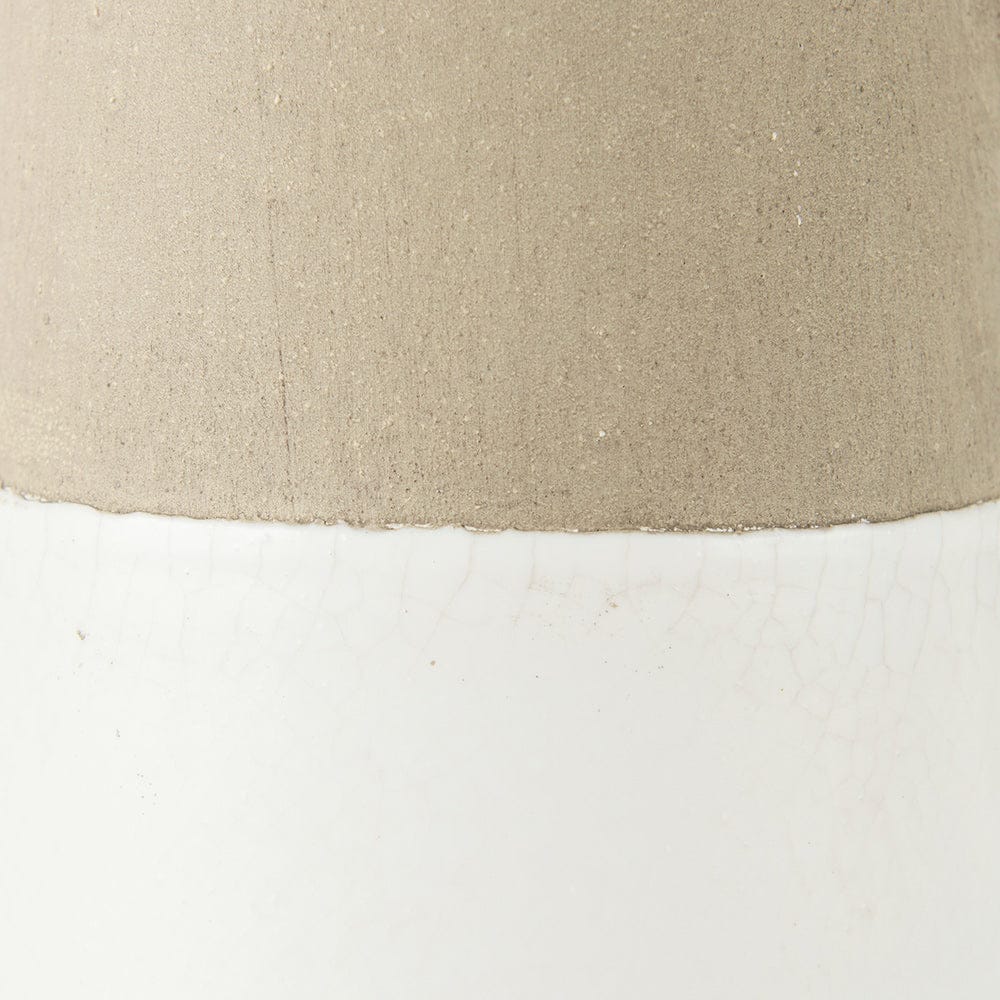 Mercana - Garand Small 13H Two-Toned White Natural Ceramic Jug - 31058 view 13
