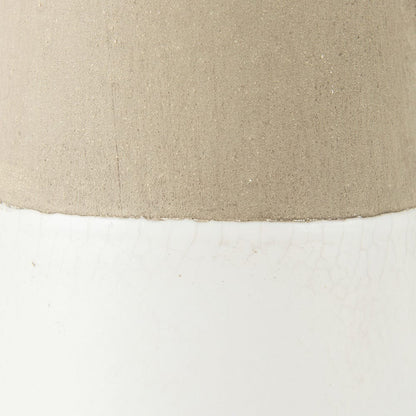 Mercana - Garand Small 13H Two-Toned White Natural Ceramic Jug - 31058 view 13
