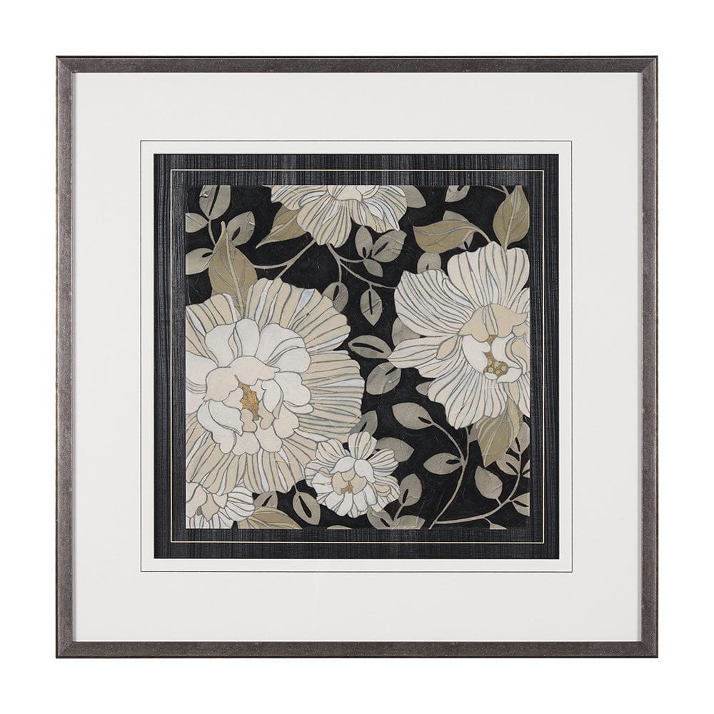 Mercana - Garden Noir I by June Erica Vess a Hand Embellished Textured Framed Art Print Matted under Glass - 10210 view 1