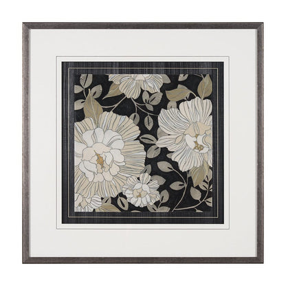 Mercana - Garden Noir I by June Erica Vess a Hand Embellished Textured Framed Art Print Matted under Glass - 10210 view 1