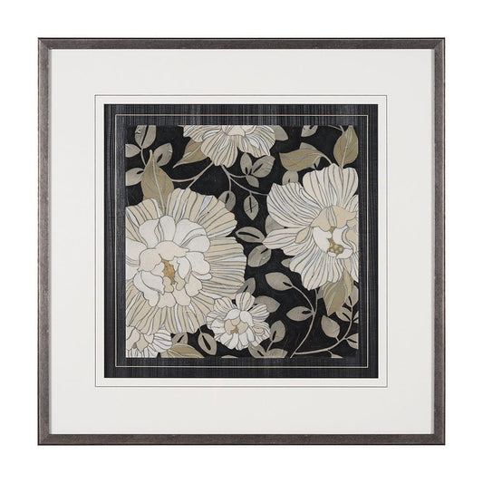 Mercana - Garden Noir I by June Erica Vess a Hand Embellished Textured Framed Art Print Matted under Glass - 10210 view 1