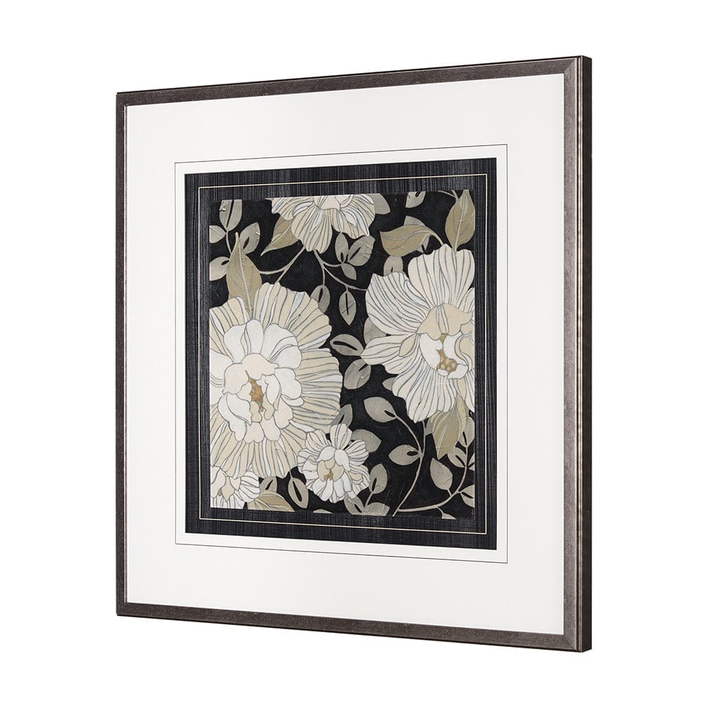 Mercana - Garden Noir I by June Erica Vess a Hand Embellished Textured Framed Art Print Matted under Glass - 10210 view 2